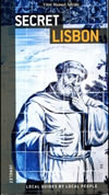 Front cover of the book, Secret Lisbon, showing a tile panel of Father António Vieira